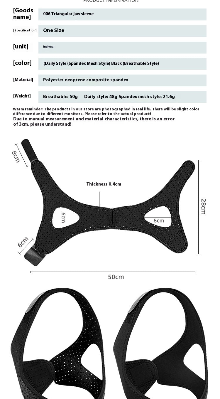 Triangle Breathable Lower Jaw Protective Belt
